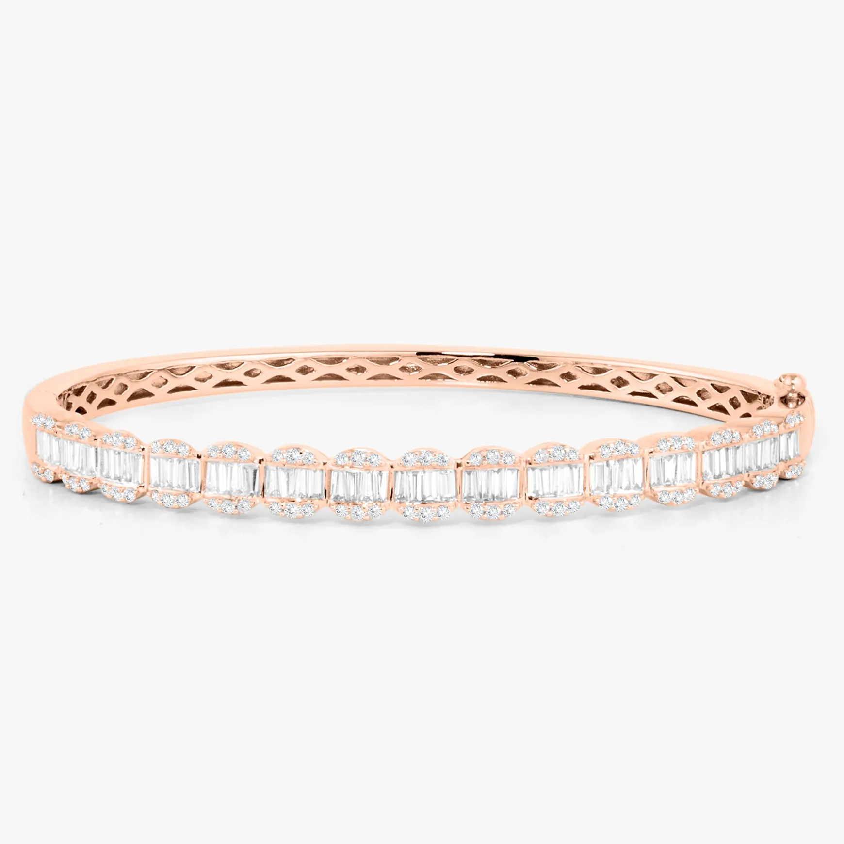 Lilium Tapered Baguette Diamond Bangle 2.10 ctw