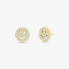 Little Drew Smiley Pave Diamond Stud Earrings