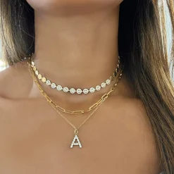Little Drew Smiley Pave Diamond Adjustable Necklace