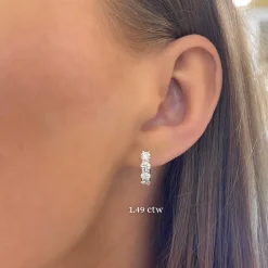 Little Georgie Diamond Huggie Earrings