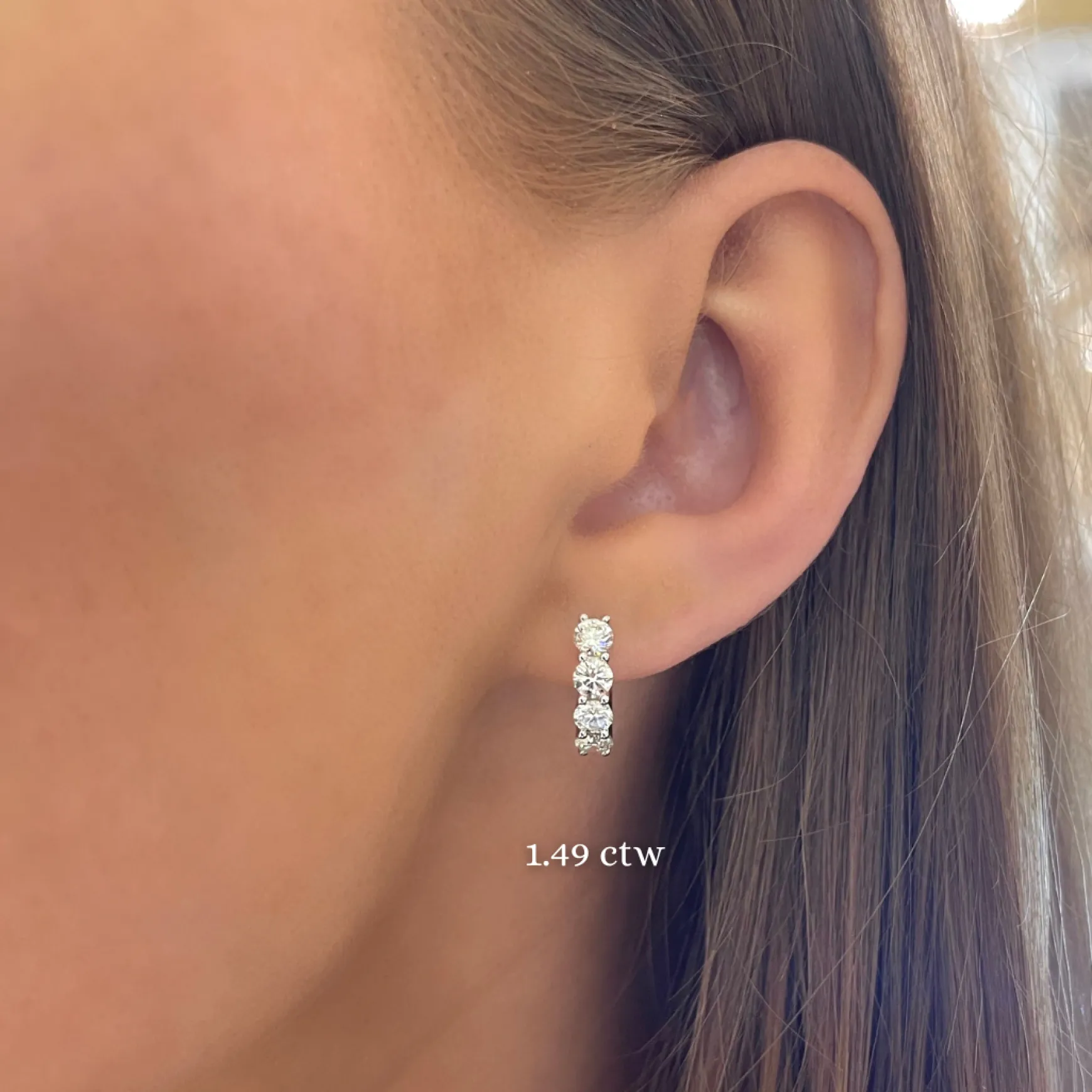 Little Georgie Diamond Huggie Earrings