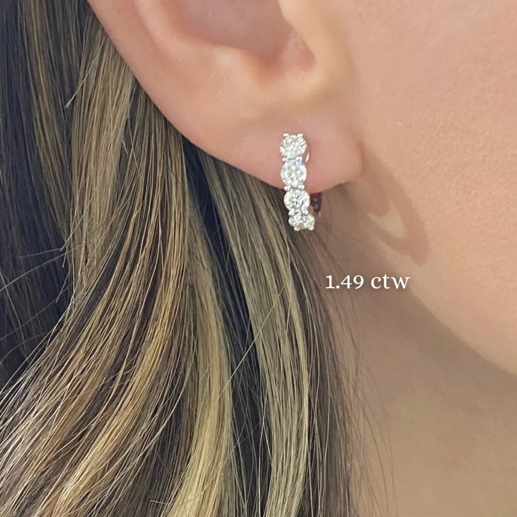 Little Georgie Diamond Huggie Earrings