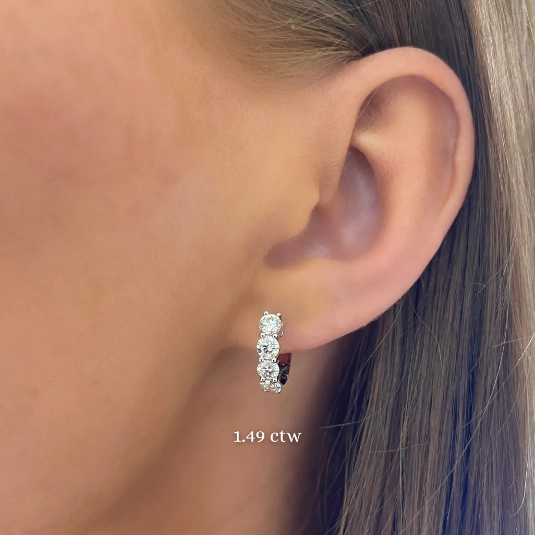 Little Georgie Diamond Huggie Earrings