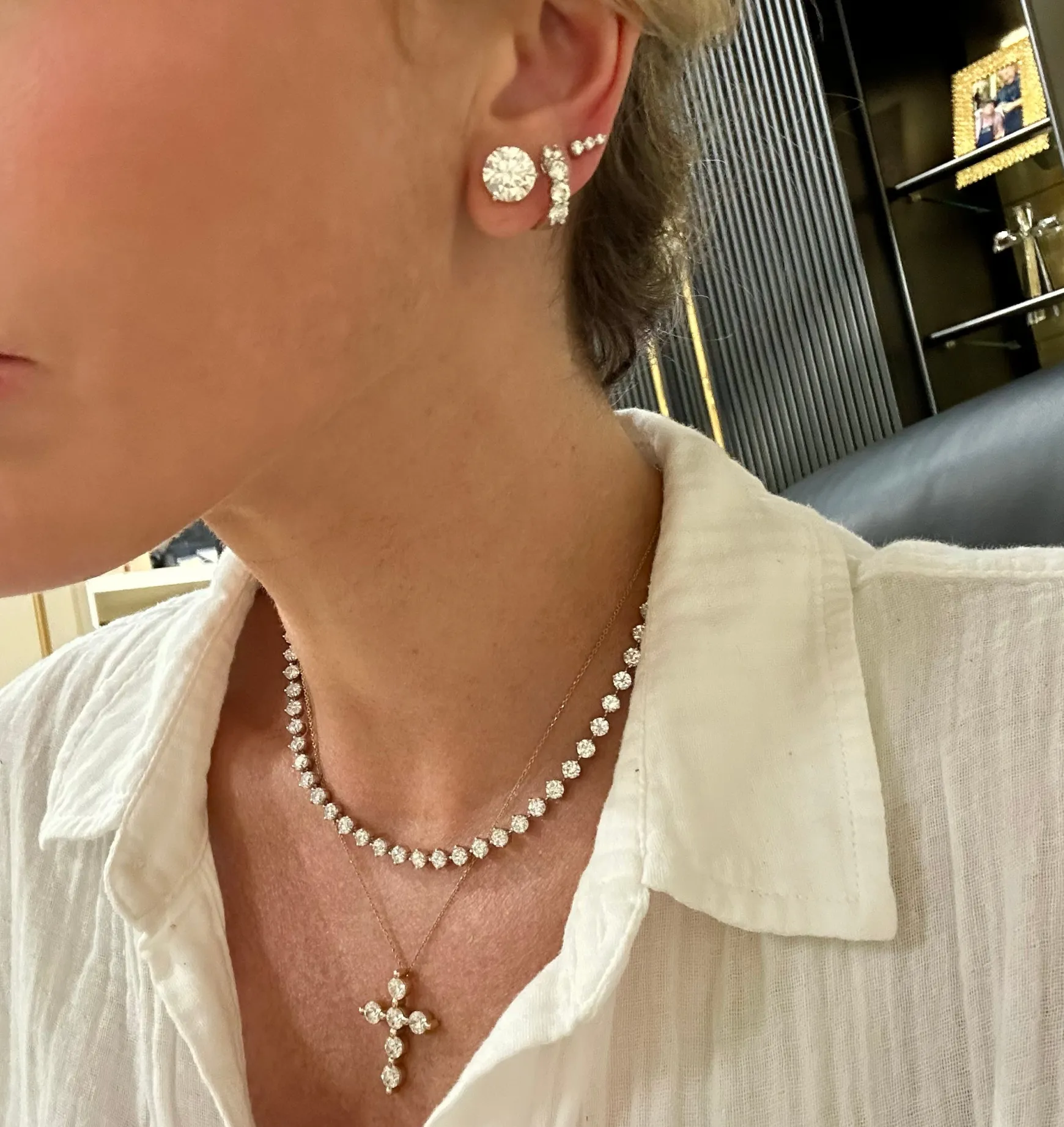 Little Georgie Diamond Huggie Earrings