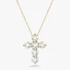 Little Georgie Two Prong Diamond Cross Necklace