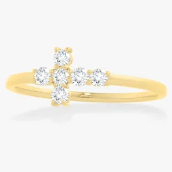 Little Grace Diamond Cross Ring