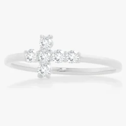 Little Grace Diamond Cross Ring