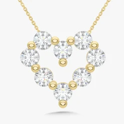 Little Mamas Charlie Cloud® Floating Diamond Heart Necklace 1.92 ctw