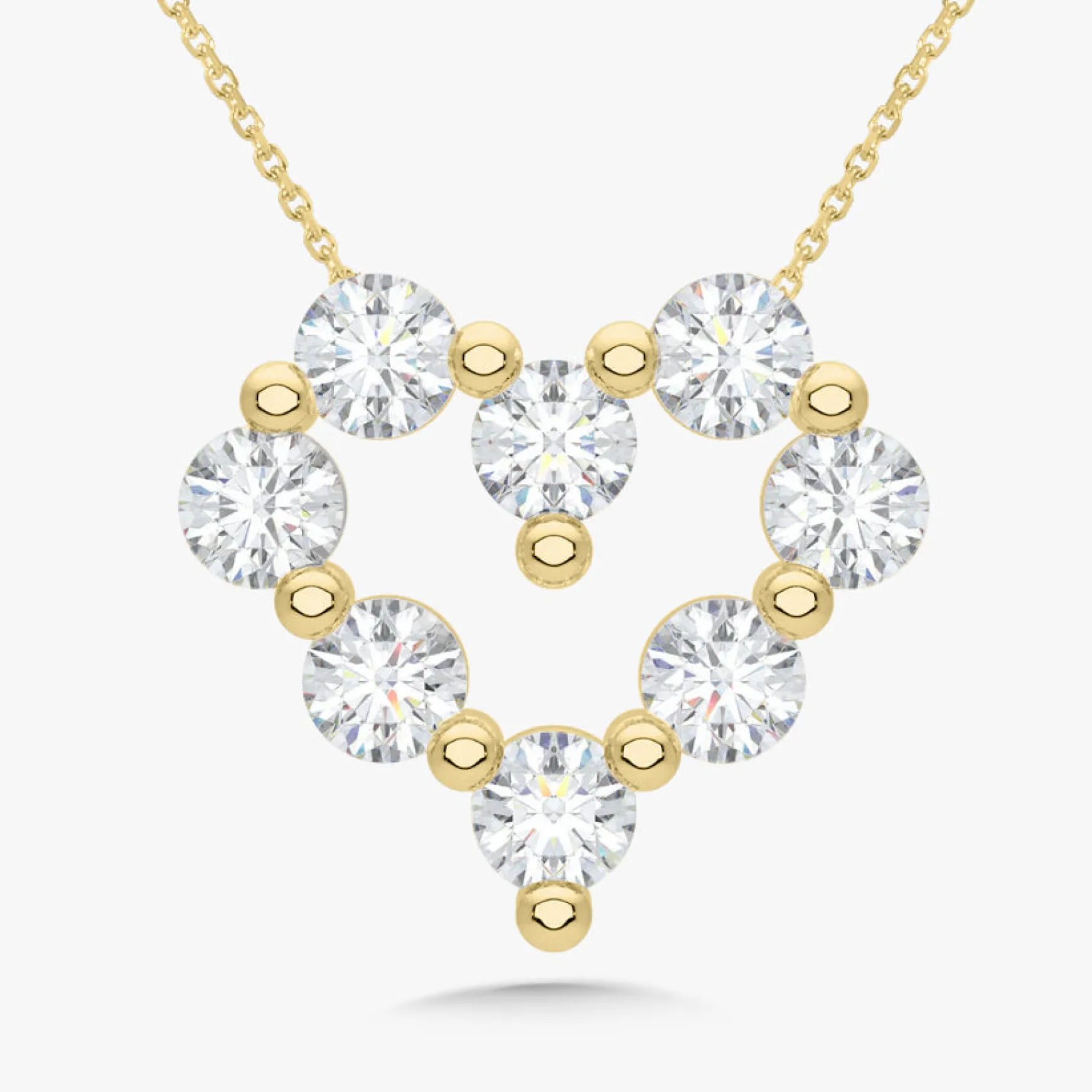 Little Mamas Charlie Cloud® Floating Diamond Heart Necklace 1.92 ctw