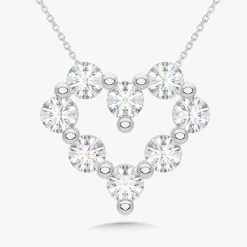 Little Mamas Charlie Cloud® Floating Diamond Heart Necklace 1.92 ctw