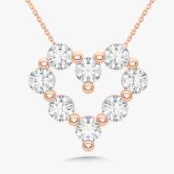 Little Mamas Charlie Cloud® Floating Diamond Heart Necklace 1.92 ctw