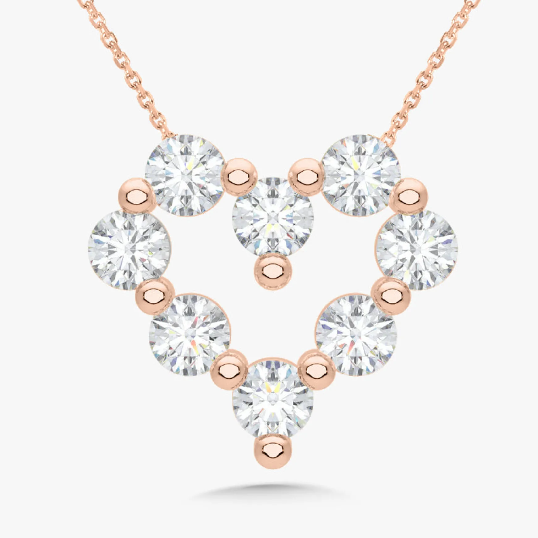 Little Mamas Charlie Cloud® Floating Diamond Heart Necklace 1.92 ctw