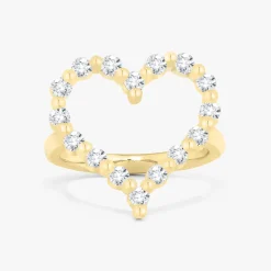 Little Posie Charlie Cloud® Floating Diamond Heart Ring 0.56 ctw
