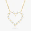 Little Posie Charlie Cloud® Floating Diamond Heart Necklace 0.56 ctw