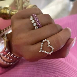 Little Posie Charlie Cloud® Floating Diamond Heart Ring 0.56 ctw