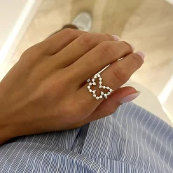 Little Posie Charlie Cloud® Floating Diamond Butterfly Ring 0.70 ctw