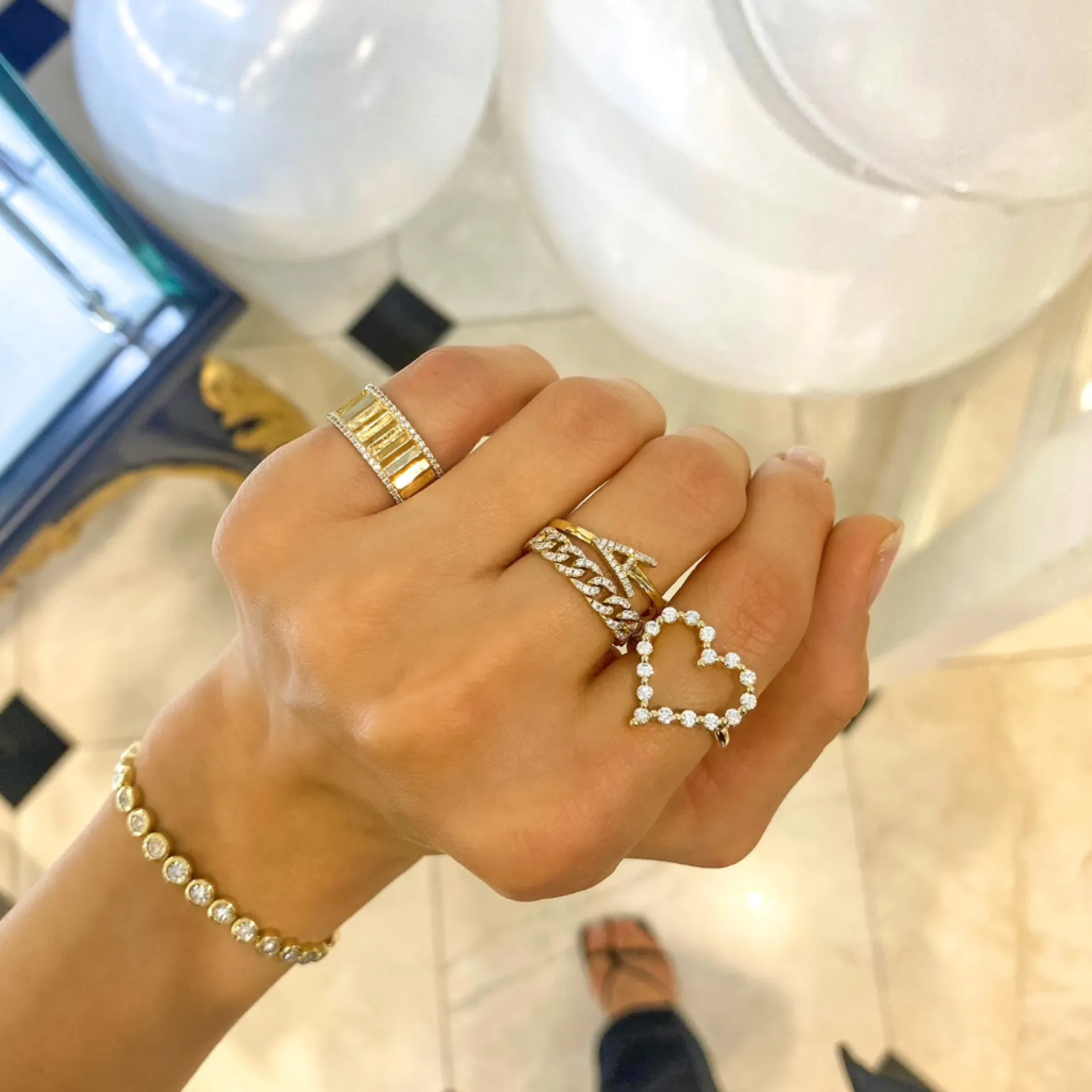 Little Posie Charlie Cloud® Floating Diamond Heart Ring 0.56 ctw