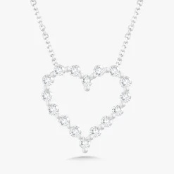 Little Posie Charlie Cloud® Floating Diamond Heart Necklace 0.56 ctw