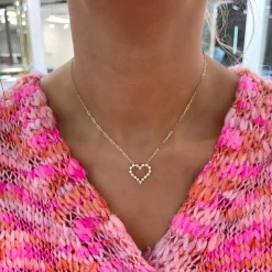 Little Posie Charlie Cloud® Floating Diamond Heart Necklace 0.56 ctw