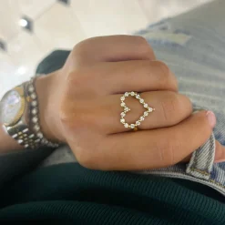 Little Posie Charlie Cloud® Floating Diamond Heart Ring 0.56 ctw