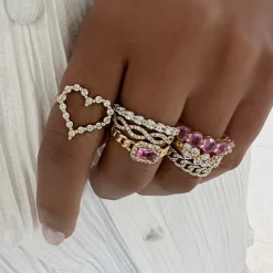 Little Posie Charlie Cloud® Floating Diamond Heart Ring 0.56 ctw