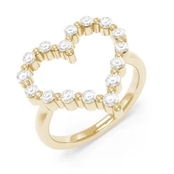 Little Posie Charlie Cloud® Floating Diamond Heart Ring 0.56 ctw