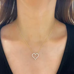 Little Posie Charlie Cloud® Floating Diamond Heart Necklace 0.56 ctw