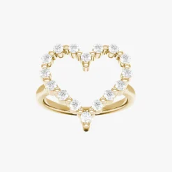 Little Posie Charlie Cloud® Floating Diamond Heart Ring 0.56 ctw