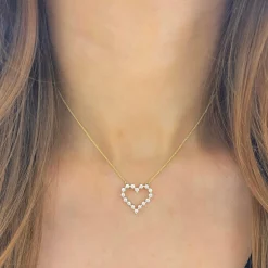 Little Posie Charlie Cloud® Floating Diamond Heart Necklace 0.56 ctw