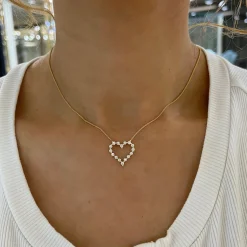 Little Posie Charlie Cloud® Floating Diamond Heart Necklace 0.56 ctw