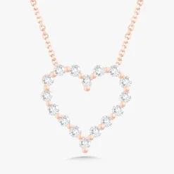 Little Posie Charlie Cloud® Floating Diamond Heart Necklace 0.56 ctw