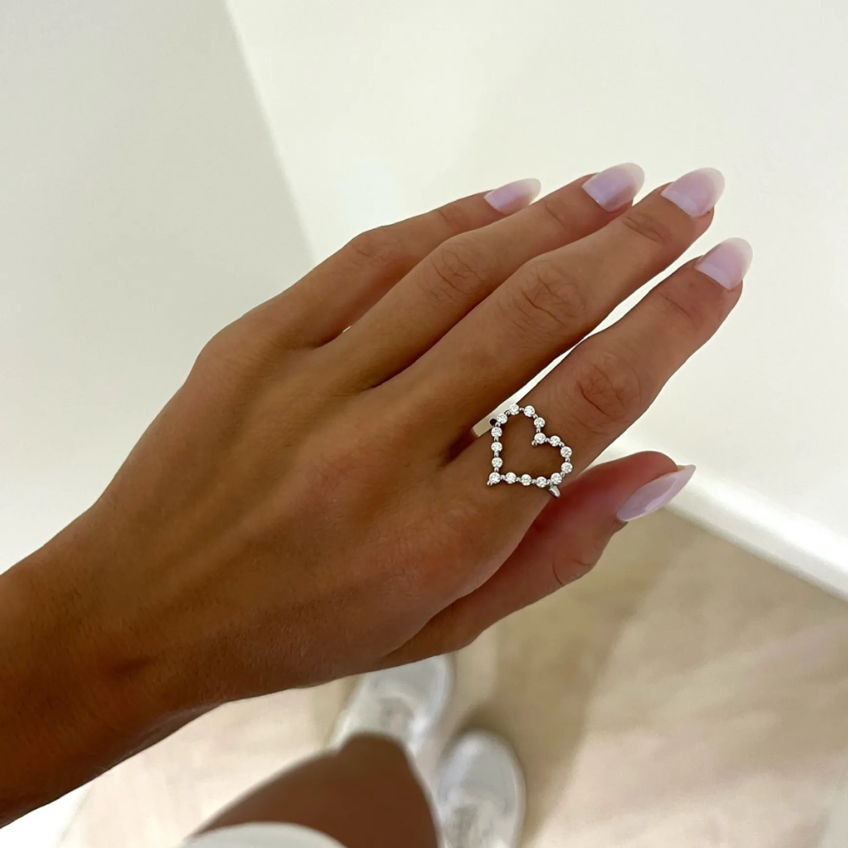 Little Posie Charlie Cloud® Floating Diamond Heart Ring 0.56 ctw