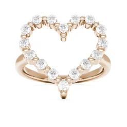 Little Posie Charlie Cloud® Floating Diamond Heart Ring 0.56 ctw