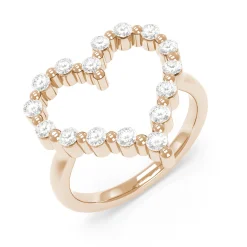 Little Posie Charlie Cloud® Floating Diamond Heart Ring 0.56 ctw