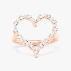 Little Posie Charlie Cloud® Floating Diamond Heart Ring 0.56 ctw