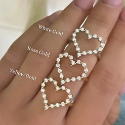 Little Posie Charlie Cloud® Floating Diamond Heart Ring 0.56 ctw