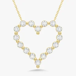 Little Posie Charlie Cloud® Floating Diamond Heart Necklace 0.56 ctw