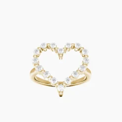 Little Posie Charlie Cloud® Floating Diamond Heart Ring 0.56 ctw