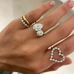 Little Posie Charlie Cloud® Floating Diamond Heart Ring 0.56 ctw