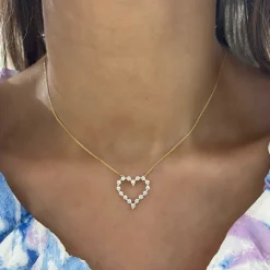 Little Posie Charlie Cloud® Floating Diamond Heart Necklace 0.56 ctw