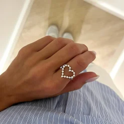 Little Posie Charlie Cloud® Floating Diamond Heart Ring 0.56 ctw
