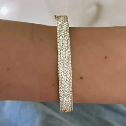 Liv Five Row Diamond Bangle Bracelet 3.50 ctw