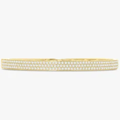 Liv Three Row Diamond Bangle Bracelet 1.85 ctw