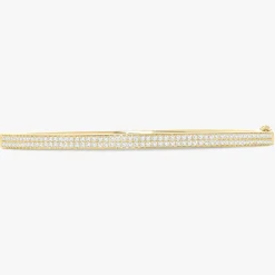 Liv Two Row Diamond Bangle Bracelet 1 ctw