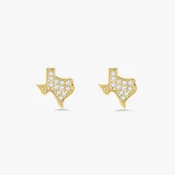 Lone Star Tiny Texas Diamond Stud Earrings