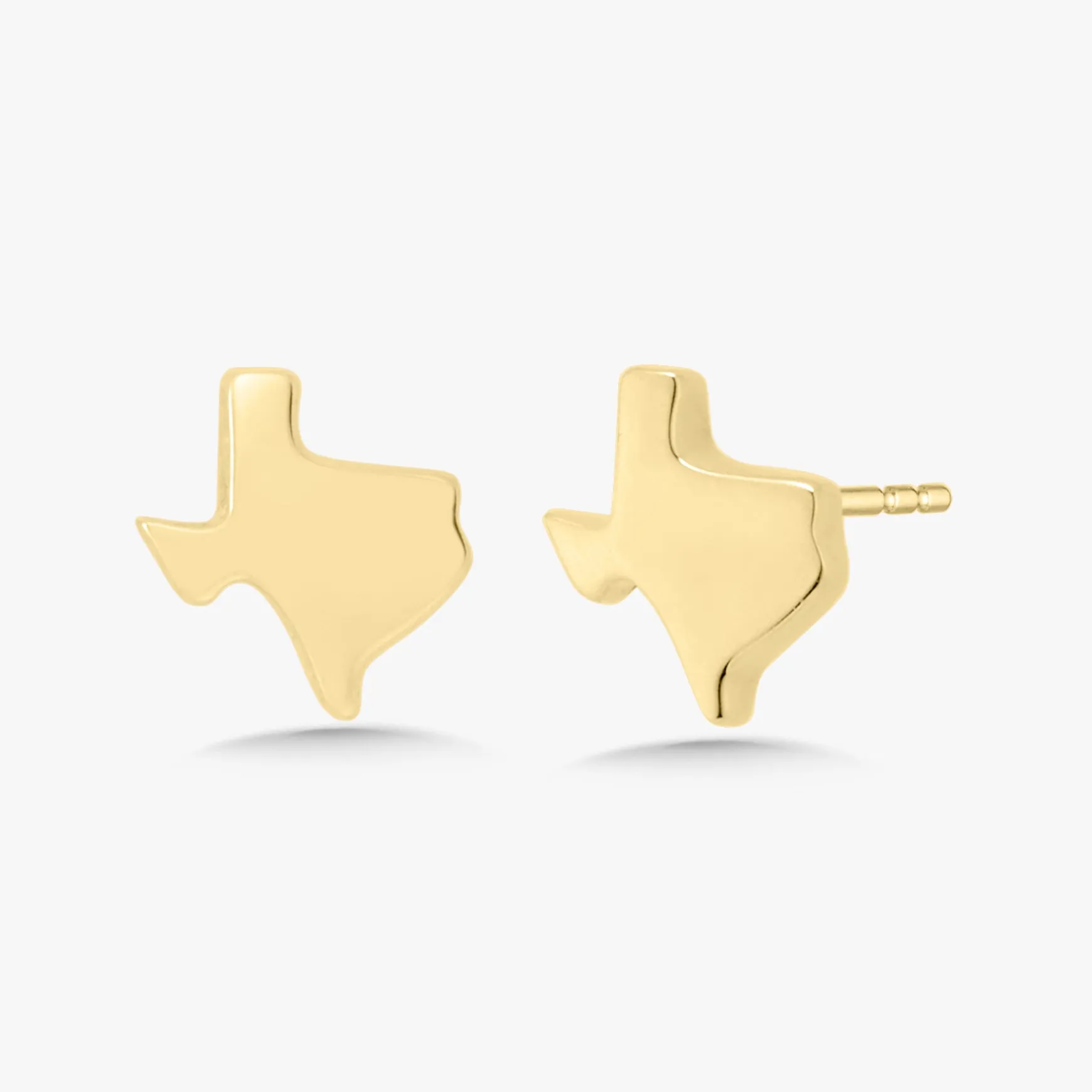 Lone Star Tiny Texas Gold Stud Earrings