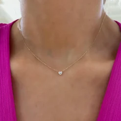 Lover Diamond Heart Necklace
