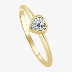 Lovers Lane Bezel Diamond Heart Ring