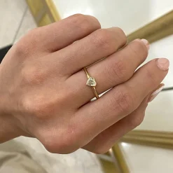Lovers Lane Bezel Diamond Heart Ring