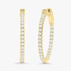Lydia Diamond Hoop Earrings 1 ctw